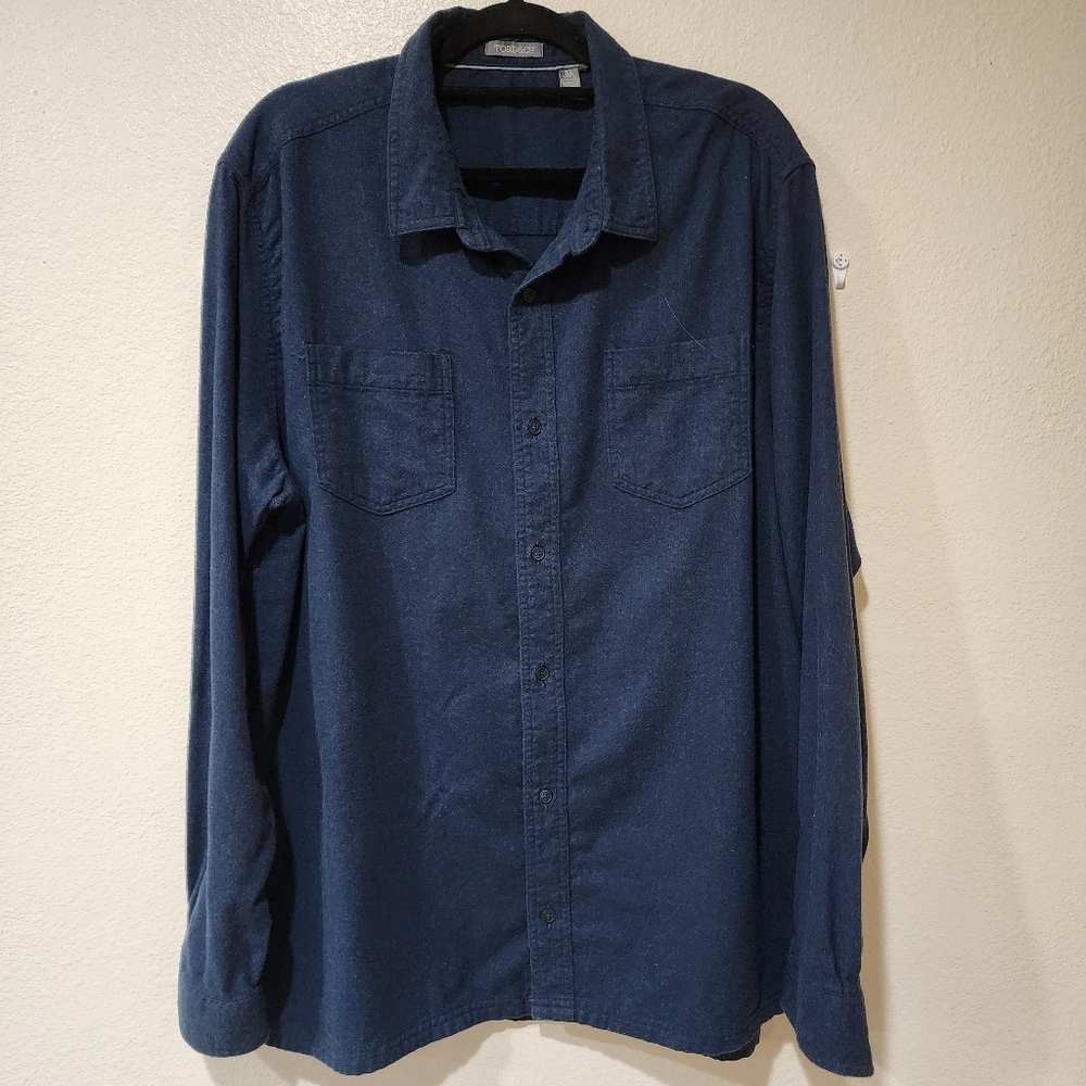 Toad & Co Flannagan Long Sleeved Flannel Shirt Organic Cotton Flannel size XL